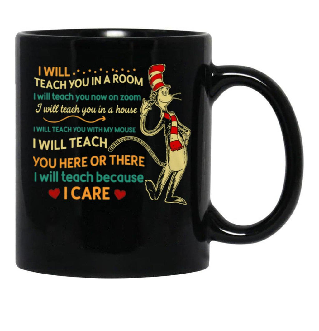 I Teach You On Zoom Black Coffee Mug - Black