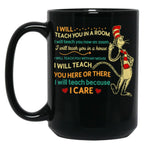 I Teach You On Zoom Black Coffee Mug