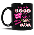 I Try To Be Good But I Take After My Phlebotomist Mom Floral Family Mother'S Day Black Coffee Mug