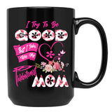 I Try To Be Good But I Take After My Phlebotomist Mom Floral Family Mother'S Day Black Coffee Mug - Black