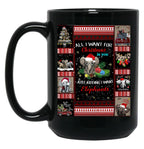 I Want Elephants For Christmas-Gigapixel Black Coffee Mug