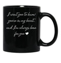 I Want You To Know You'Re In My Heart... (1) Black Coffee Mug - Black