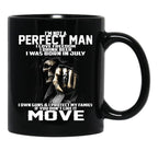 I Was Born In July Black Coffee Mug - Black