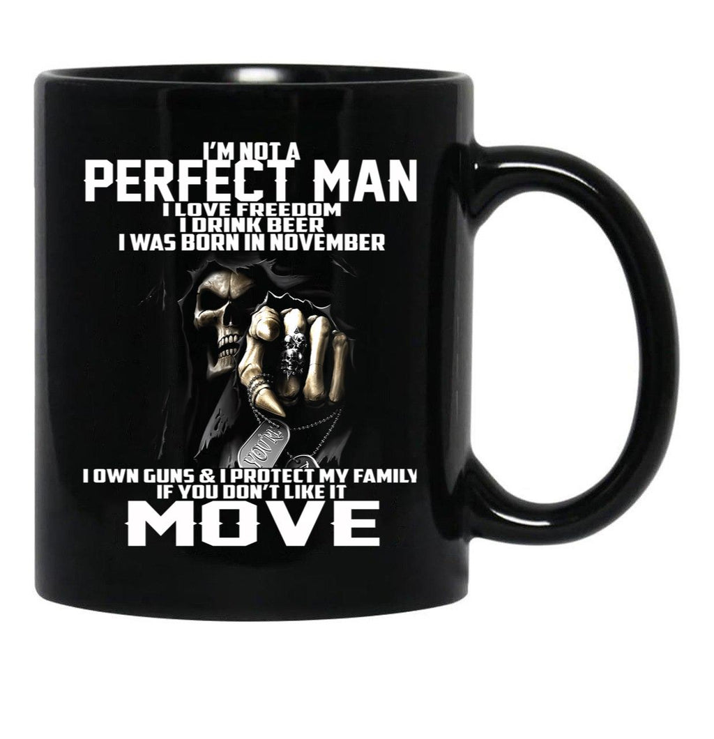 I Was Born In November (1) Black Coffee Mug - Black