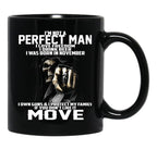 I Was Born In November Black Coffee Mug - Black
