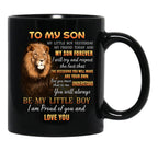 I Wear Red On Friday For My Son Mug Support Our Troops Military Mom Family Red Friday Flag Mug Remember Everyone Deployed Mugs Black Coffee Mug - Black