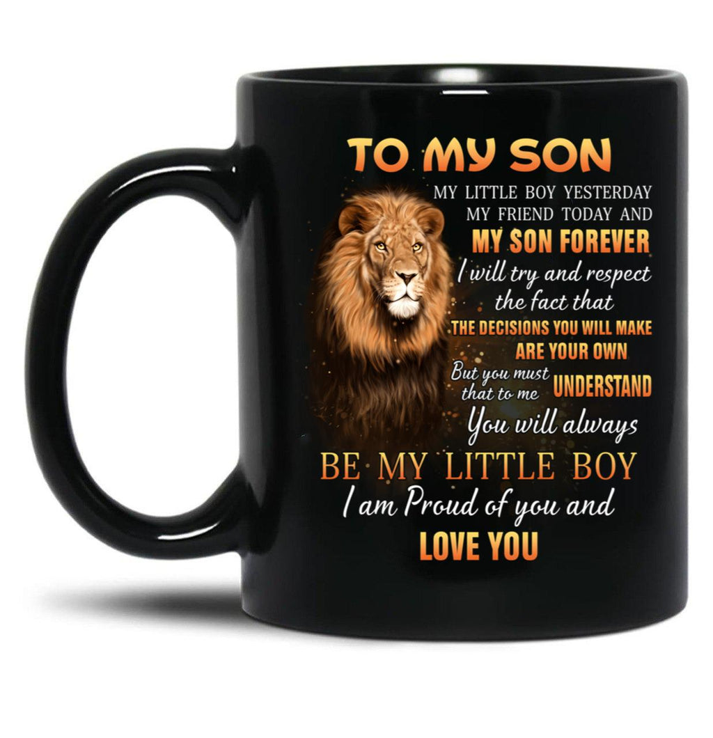 I Wear Red On Friday For My Son Mug Support Our Troops Military Mom Family Red Friday Flag Mug Remember Everyone Deployed Mugs Black Coffee Mug
