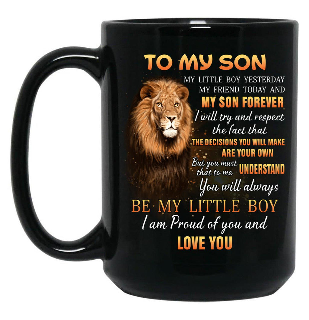 I Wear Red On Friday For My Son Mug Support Our Troops Military Mom Family Red Friday Flag Mug Remember Everyone Deployed Mugs Black Coffee Mug
