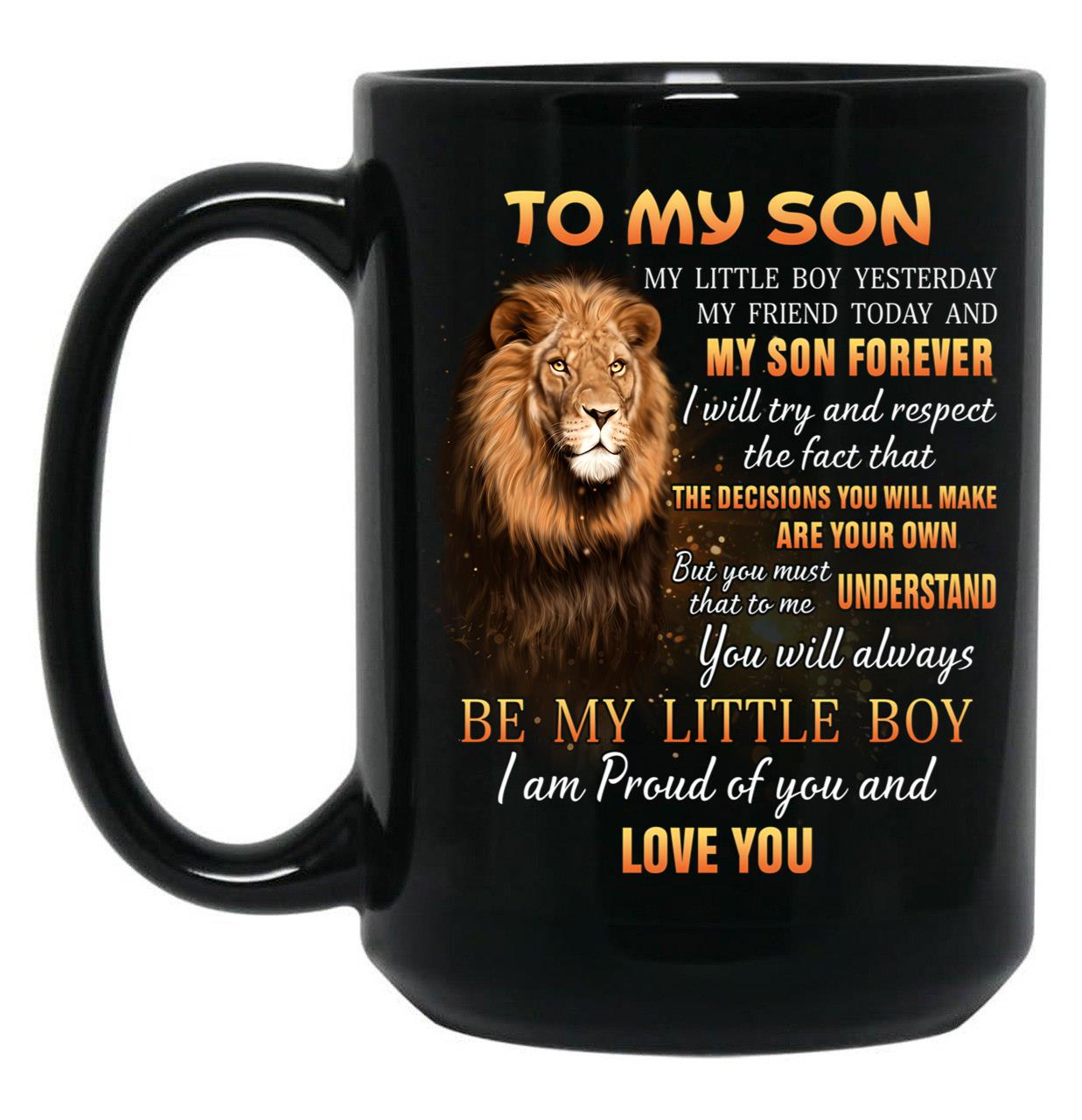 I Wear Red On Friday For My Son Mug Support Our Troops Military Mom Family Red Friday Flag Mug Remember Everyone Deployed Mugs Black Coffee Mug