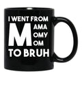I Went From Mama Momy Mom To Bruh Black Coffee Mug - Black