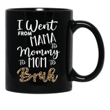 I Went From Mama To Mommy To Mom To Bruh First Mother'S Day Black Coffee Mug - Black