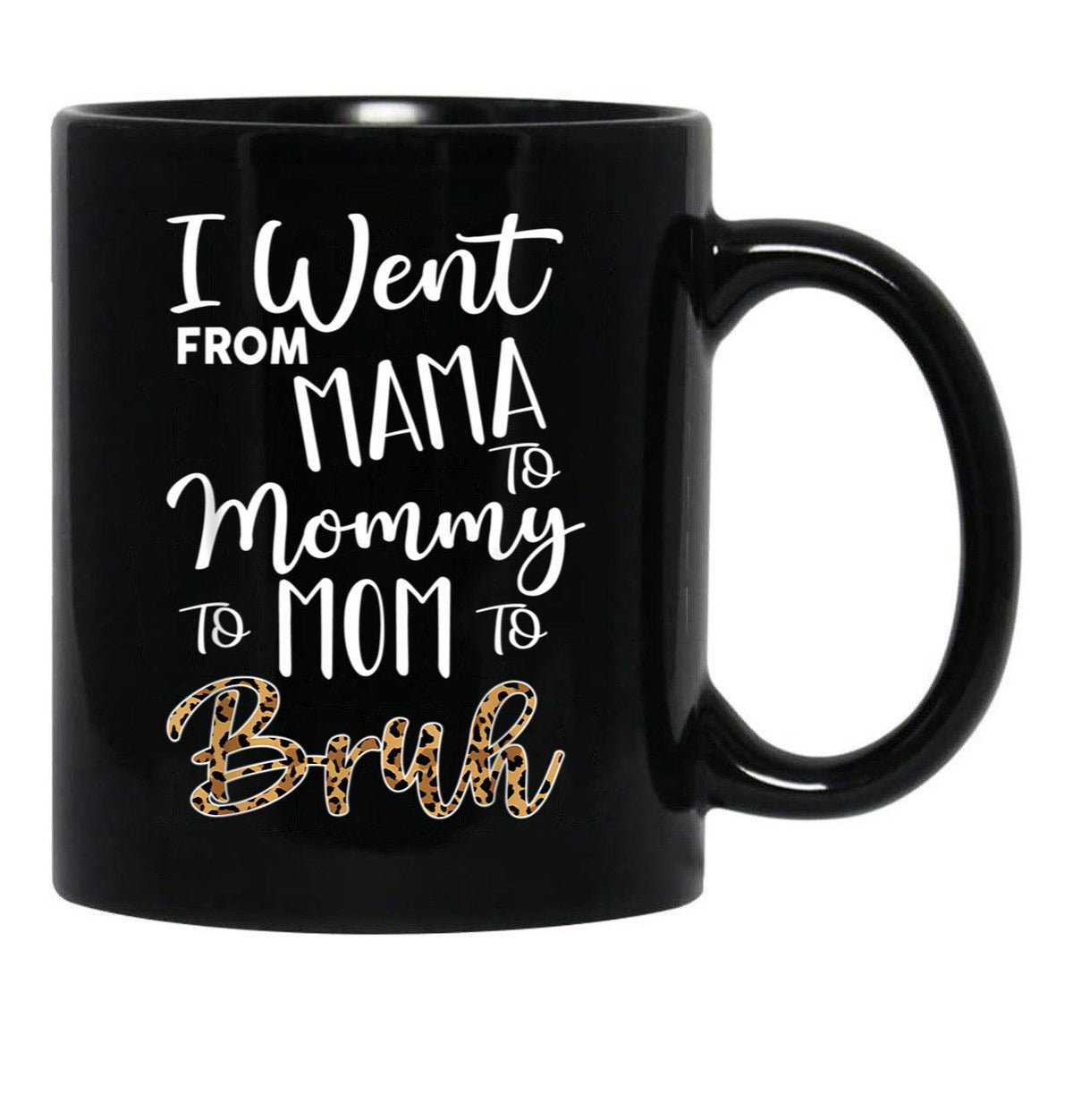 I Went From Mama To Mommy To Mom To Bruh First Mother'S Day Black Coffee Mug - Black