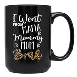 I Went From Mama To Mommy To Mom To Bruh First Mother'S Day Black Coffee Mug - Black