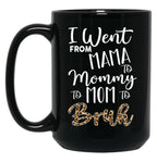I Went From Mama To Mommy To Mom To Bruh First Mother'S Day Black Coffee Mug