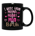 I Went From Mama To Mommy To Mom To Bruh Funny Mommy Leopard Black Coffee Mug - Black