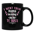 I Went From Mama To Mommy To Mom To Bruh Gift Black Coffee Mug - Black