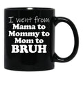 I Went From Mama To Mommy To Mom To Bruh Mothers Day Gear (1) Black Coffee Mug - Black