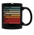 I Went From Mama To Mommy To Mom To Bruh (16) Black Coffee Mug - Black