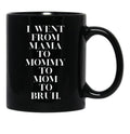 I Went From Mama To Mommy To Mom To Bruh (19) Black Coffee Mug - Black
