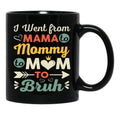 I Went From Mama To Mommy To Mom To Bruh (28) Black Coffee Mug - Black