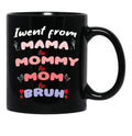 I Went From Mama To Mommy To Mom To Bruh (34) Black Coffee Mug - Black