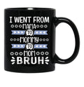 I Went From Mama To Mommy To Mom To Bruh (37) Black Coffee Mug - Black