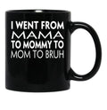 I Went From Mama To Mommy To Mom To Bruh (43) Black Coffee Mug - Black