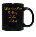 I Went From Mama To Mommy To Mom To Bruh (45) Black Coffee Mug - Black