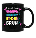 I Went From Mama To Mommy To Mom To Bruh (47) Black Coffee Mug - Black