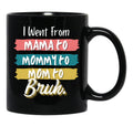 I Went From Mama To Mommy To Mom To Bruh (56) Black Coffee Mug - Black