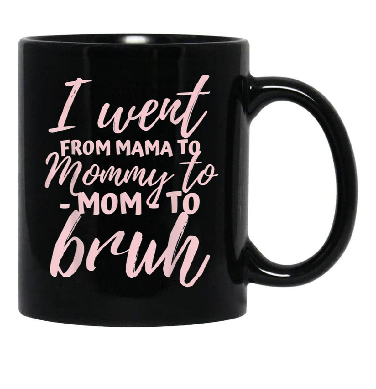 I Went From Mom To Bruh Mug Funny Mothers Day Gift Mom Black Coffee Mug - Black