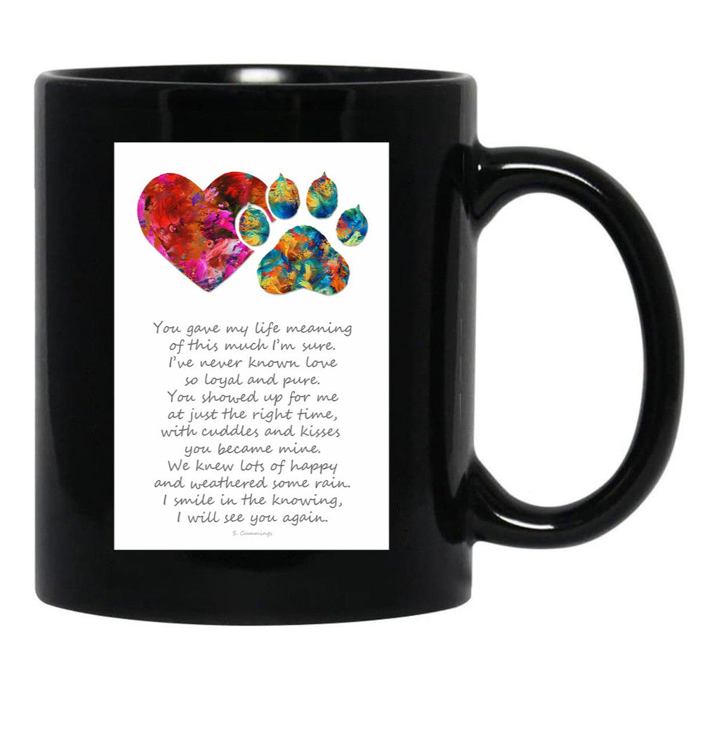 I Will See You Again Cat Kitty Memorial Art Black Coffee Mug - Black