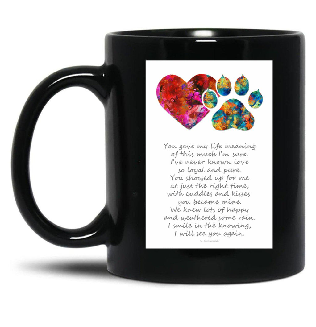 I Will See You Again Cat Kitty Memorial Art Black Coffee Mug