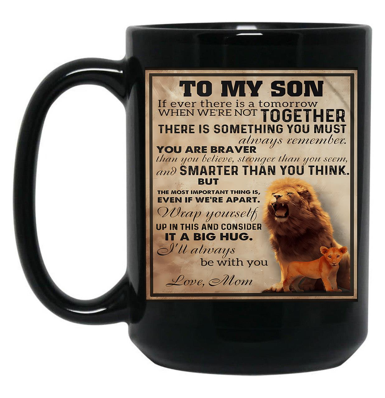 I'Ll Always Be With You Black Coffee Mug