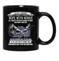 I'M A Husband To A Beautiful Wife With Wings  Black Coffee Mug - Black