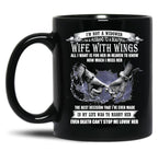 I'M A Husband To A Beautiful Wife With Wings  Black Coffee Mug
