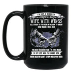 I'M A Husband To A Beautiful Wife With Wings  Black Coffee Mug