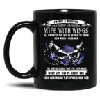 I'M A Husband To A Beautiful Wife With Wings Black Coffee Mug
