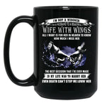 I'M A Husband To A Beautiful Wife With Wings Black Coffee Mug