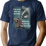 I'M A Lot Like My Laundry Raccoon Shirt T-Shirt for Men & Women, T-Shirts Graphic Tee - Navy