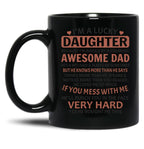 I'M A Lucky Daughter Gifts For Daughters From Dad (1) Black Coffee Mug