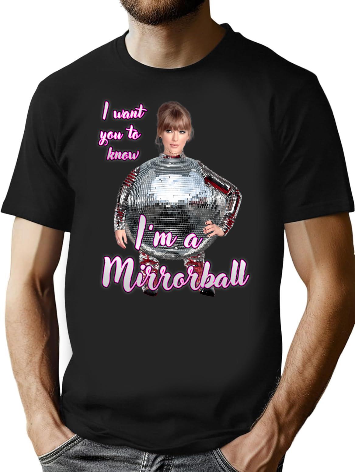 I'M A Mirror Ball T-Shirt for Men & Women, T-Shirts Graphic Tee - Black