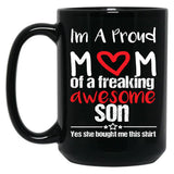 I'M A Proud Mom Mug Gift From Daughter Funny Mothers Day (1) Black Coffee Mug
