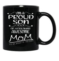 I'M A Proud Son In Low For A Freaking Awesome Mother In Law Gift For Mom Black Coffee Mug - Black