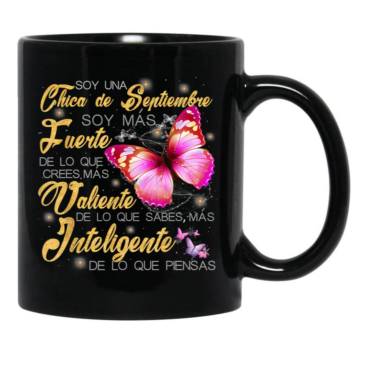 I'M A September Girl Strong Brave Smart Black Coffee Mug - Black