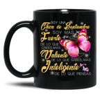 I'M A September Girl Strong Brave Smart Black Coffee Mug