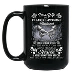 I'M A Wife Of A Freaking Awesome Husband Awesome Proud Love Funny Vintage Black Coffee Mug