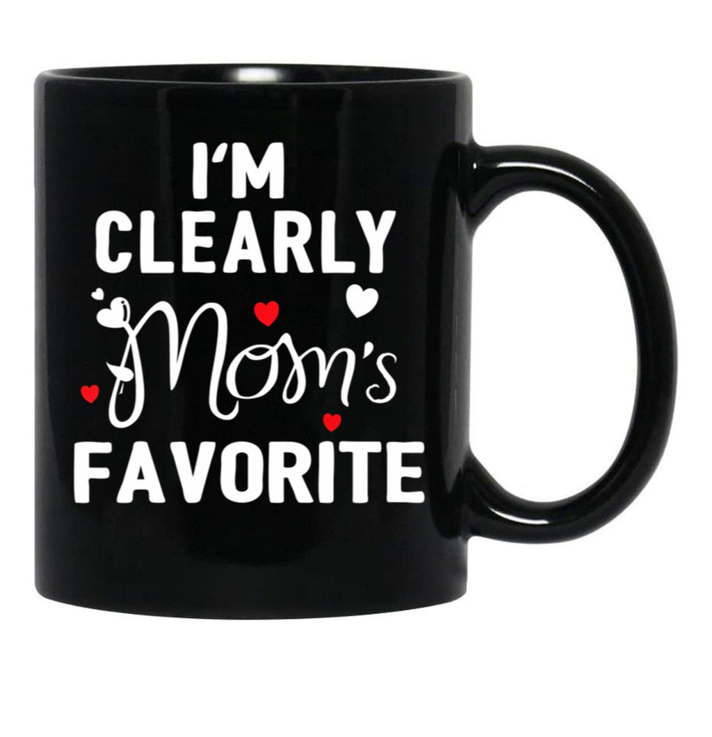 I'M Clearly Mom'S Favorite Favorite Child And Favorite Son Black Coffee Mug - Black