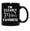 I'M Clearly Mom'S Favorite Favorite Child And Favorite Son Black Coffee Mug - Black