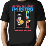 I'M From The 1900S Retro Cassette Vhs T-Shirt T-Shirt for Men & Women, T-Shirts Graphic Tee - Black